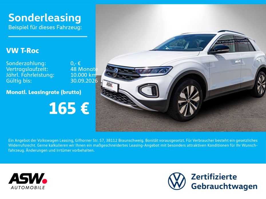 Volkswagen T-Roc Goal 1.0 TSI 6-Gang LED Navi PDC ACC SHZ Leasing