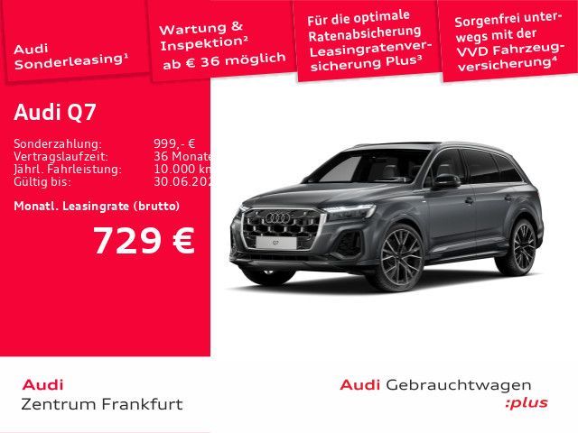 Audi Q7 50 TDI S-LINE HUD+WABEN+AHK+ALLRADLENKUNG+B&O Leasing