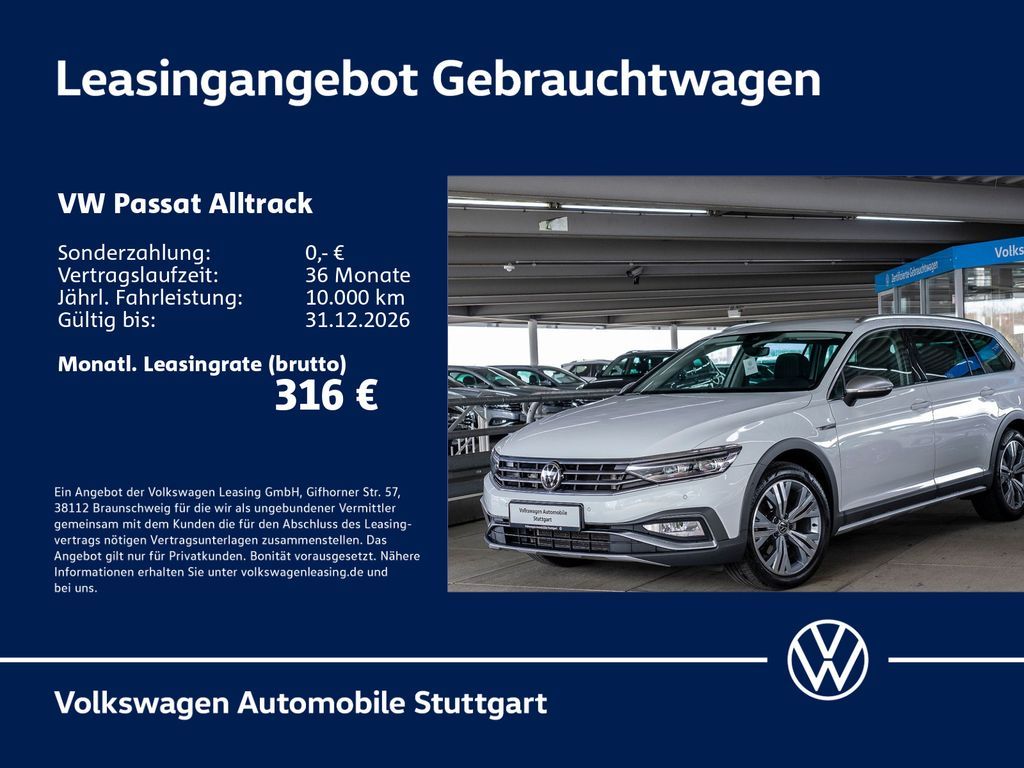 Volkswagen Passat Variant Alltrack 2.0 TDI DSG Navi Kamera Leasing