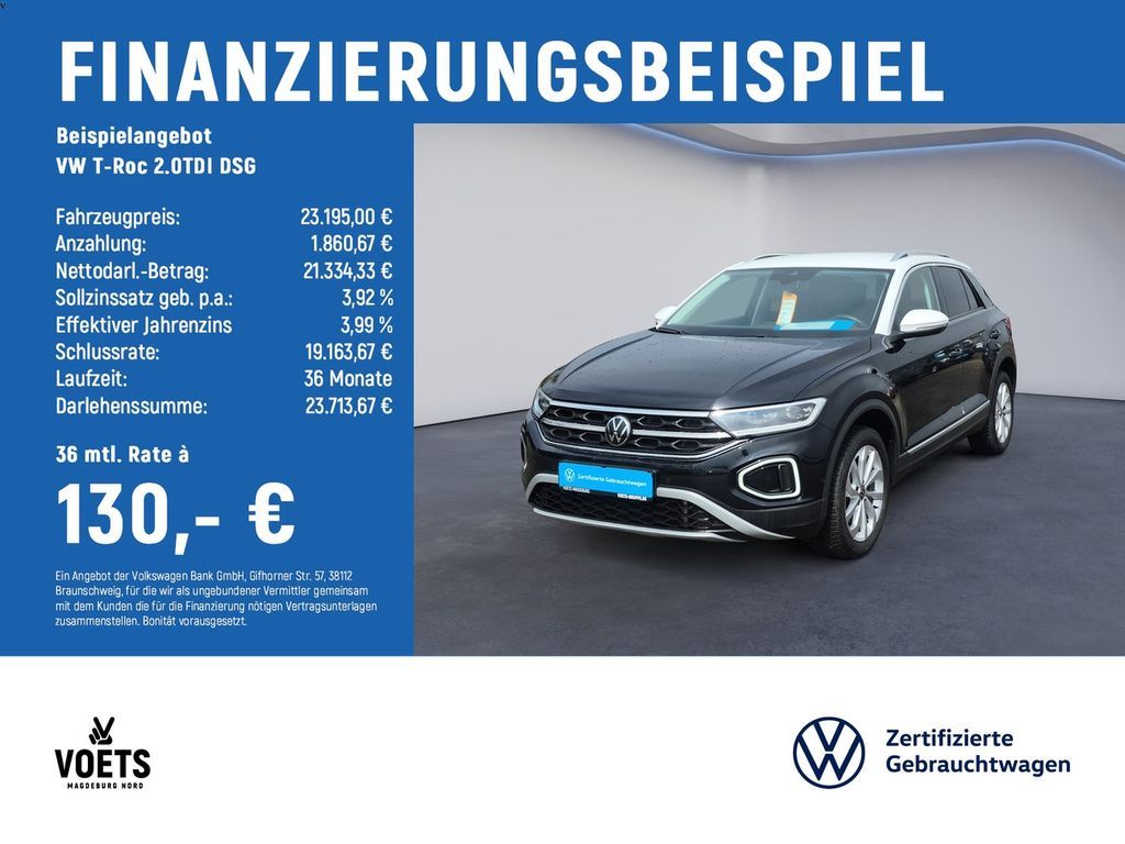 Volkswagen T-Roc 2.0TDI DSG Style LED+NAVI+ACC+PDC+KAM+SHZ Leasing