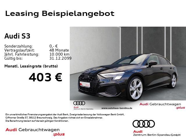 Audi S3 Lim. *MATRIX*B&O*Opt.-Schwarz+*NAV+*R-CAM* Leasing