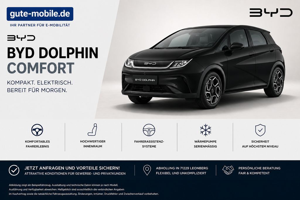 BYD Dolphin Comfort | ab ca. November verfügbar Leasing