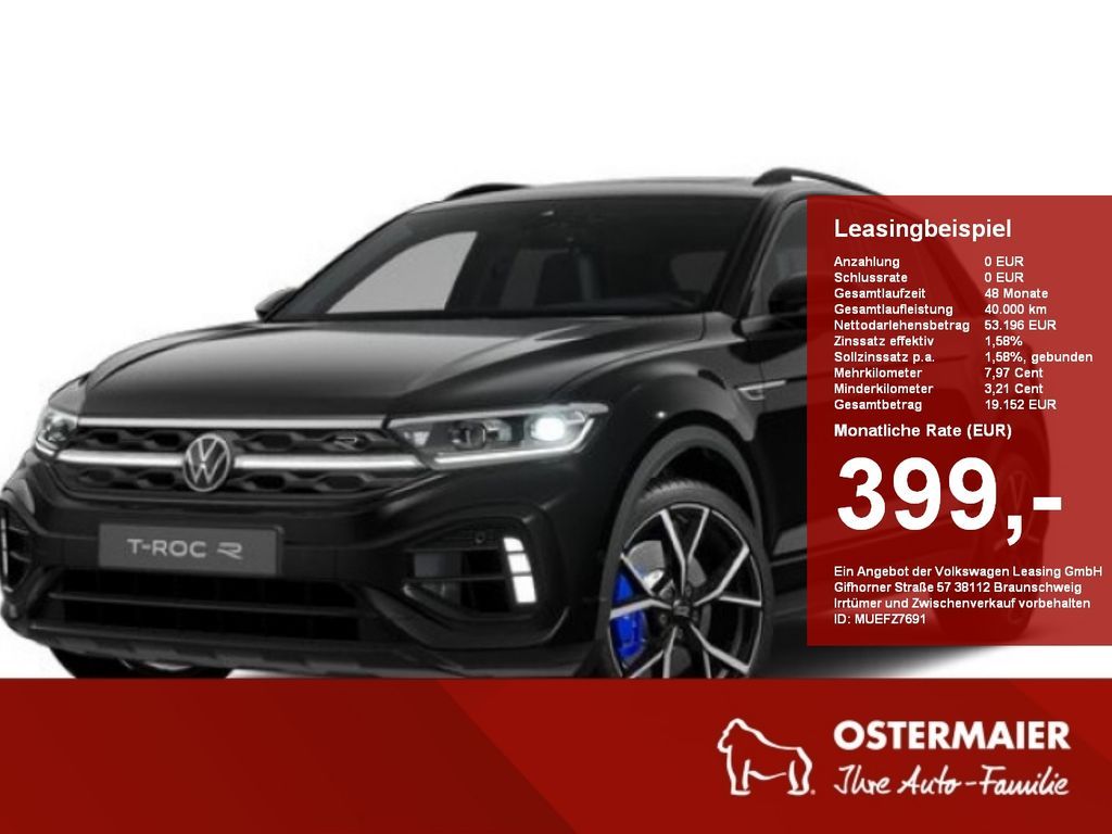 Volkswagen T-Roc R 2.0TSI 300PS DSG 4MOTION 4J-GARANTIE,AHK Leasing