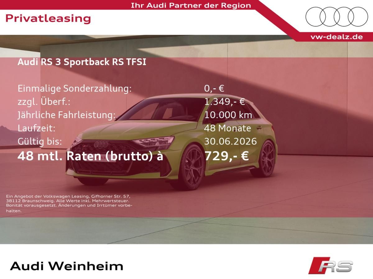 Audi RS3 Sportback S tronic LED DAB Klima ALU 19
