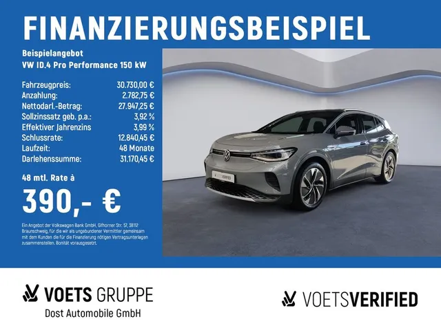 Volkswagen ID.4 Pro Performance 150 kW PANO+RearView+NAVI