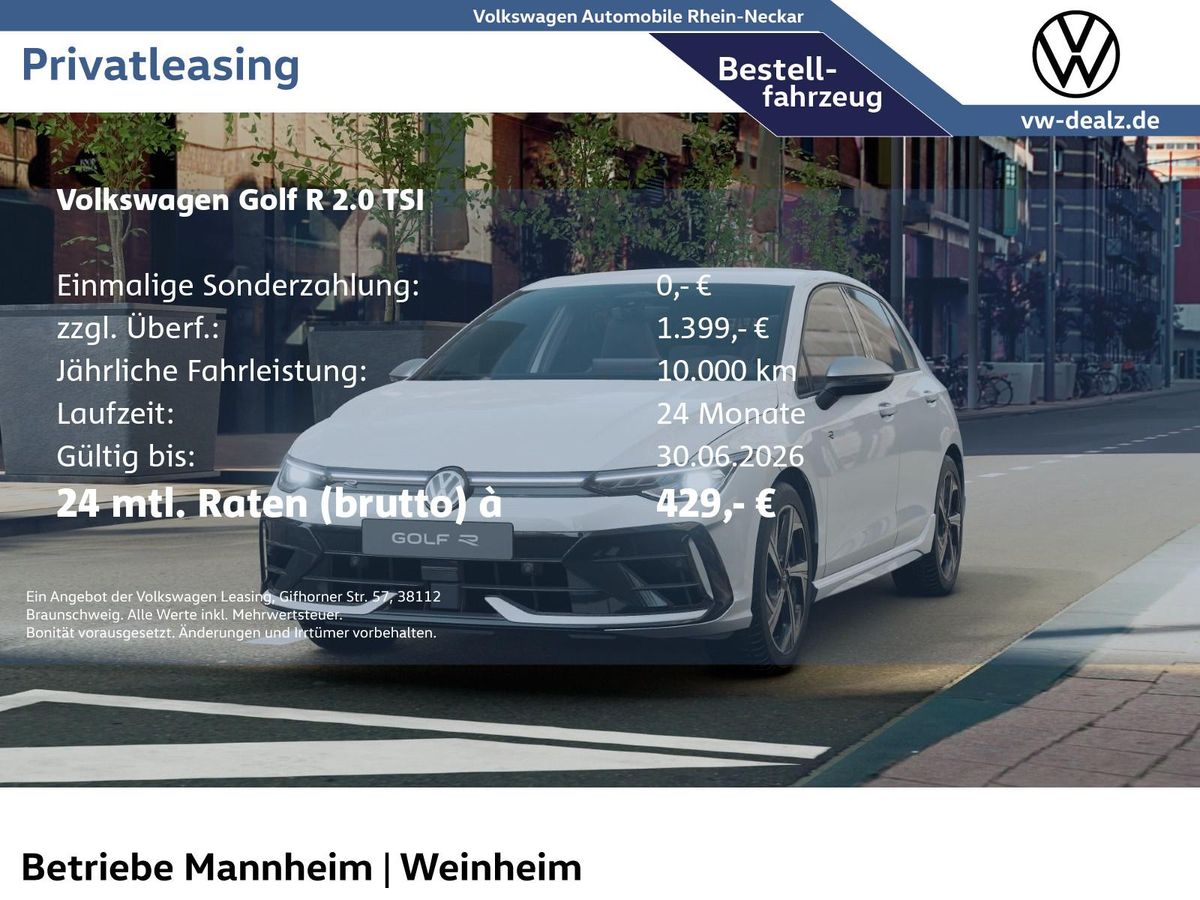 Volkswagen Golf R 2.0 TSI 4MOTION DSG Klima LED PDC ACC DAB Leasing