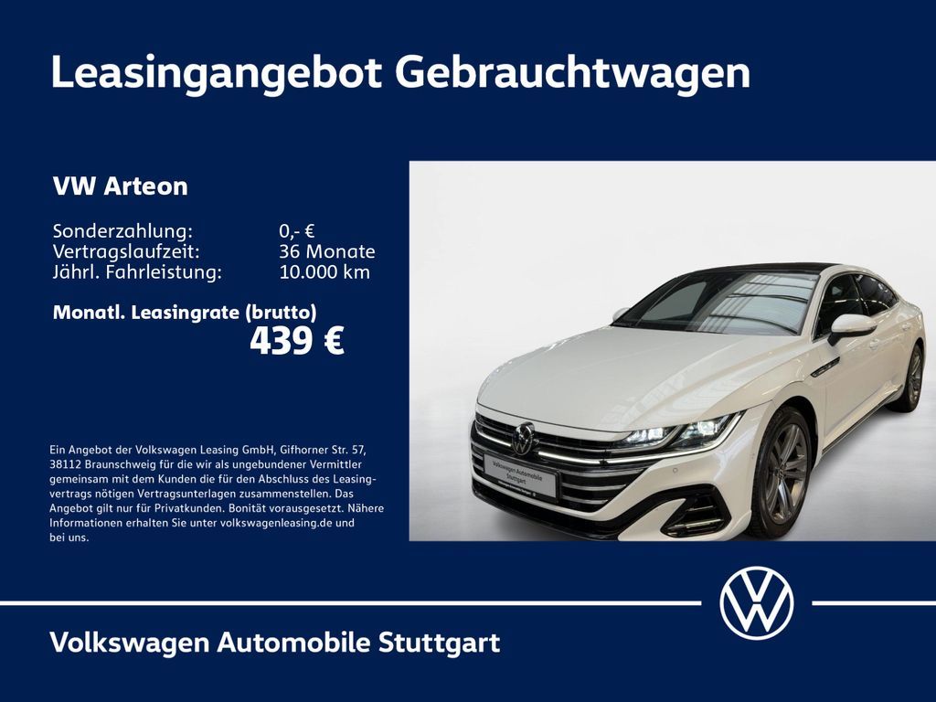 Volkswagen Arteon 2.0 TSI R-Line DSG Navi Kamera P-Dach Leasing