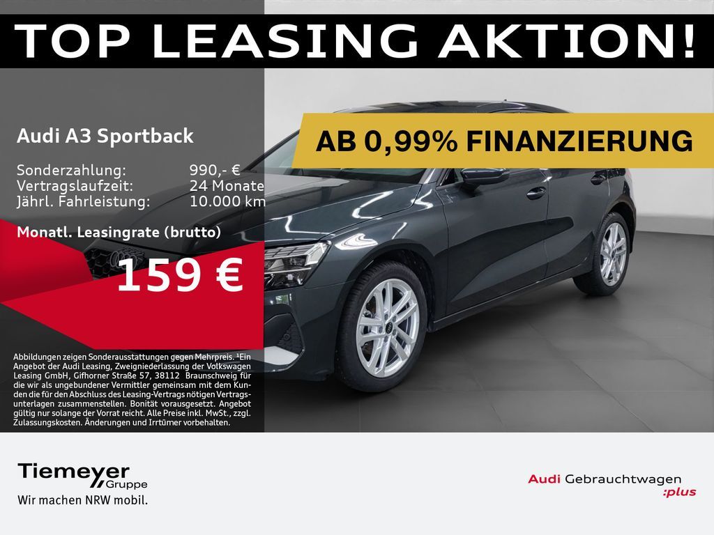 Audi A3 Sportback 35 TFSI ADVANCED LM17 KAMERA NAVI+ Leasing