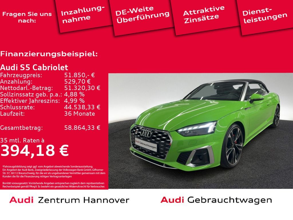 Audi S5 Cabriolet 3.0 TFSI quattro Matrix B&O Head-Up Leasing