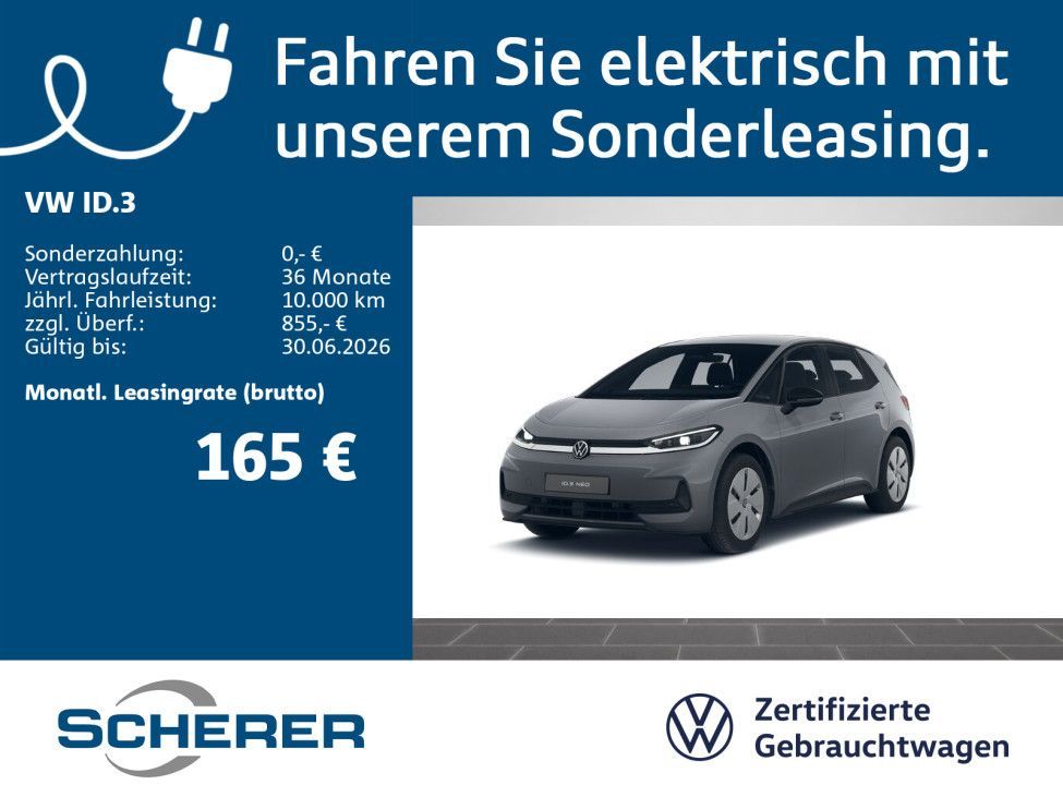 Volkswagen ID.3 Neo ab 165€ Leasingrate bei 6td€ Förderung! Leasing