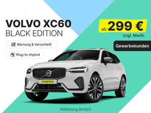 Volvo XC60 T8 AWD Plug-in Hybrid Plus Black Edition | inkl. Wartung und Verschleiß | Gewerbe Leasing