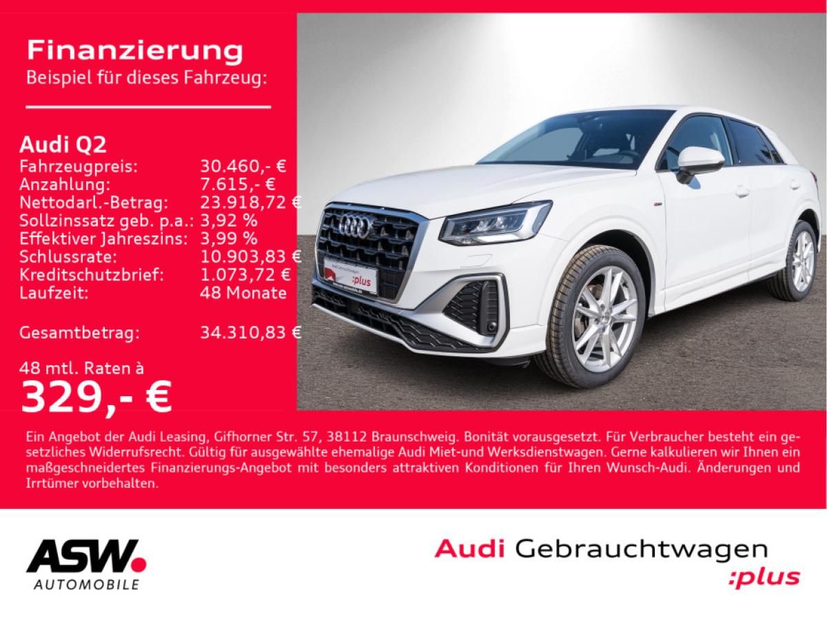 Audi Q2 S line 35TFSI Stronic NAVI LED RFK GRA SHZ VC// sofort verfügbar!! Leasing