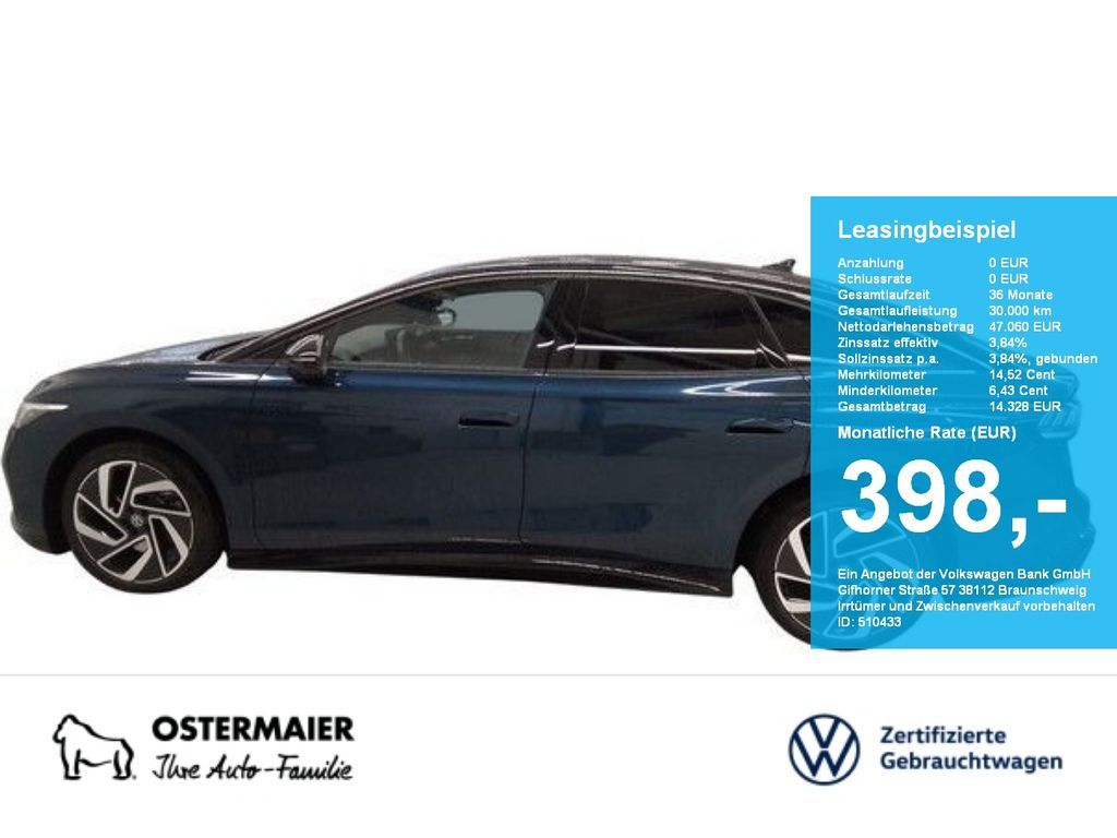 Volkswagen ID.7 GTX 340PS 4M NP.73T ACC.5J-G.WÄRMEPUMPE.AHK Leasing