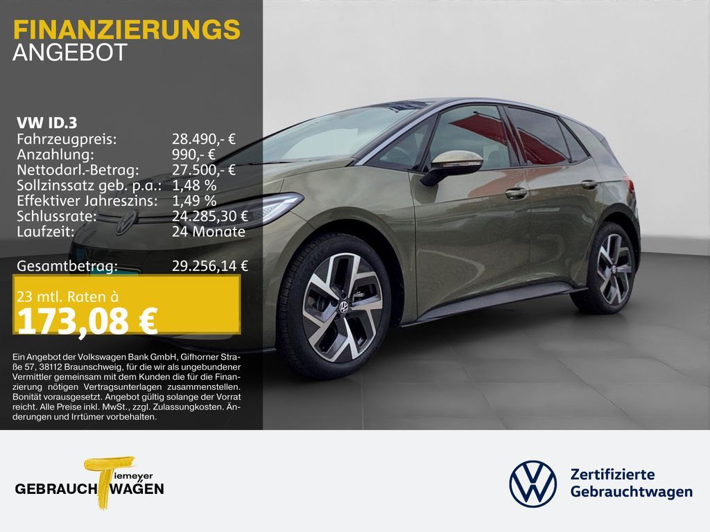 Volkswagen ID.3 PRO LM19 WÄRMEPUMPE KAMERA IQ.LIGHT Leasing