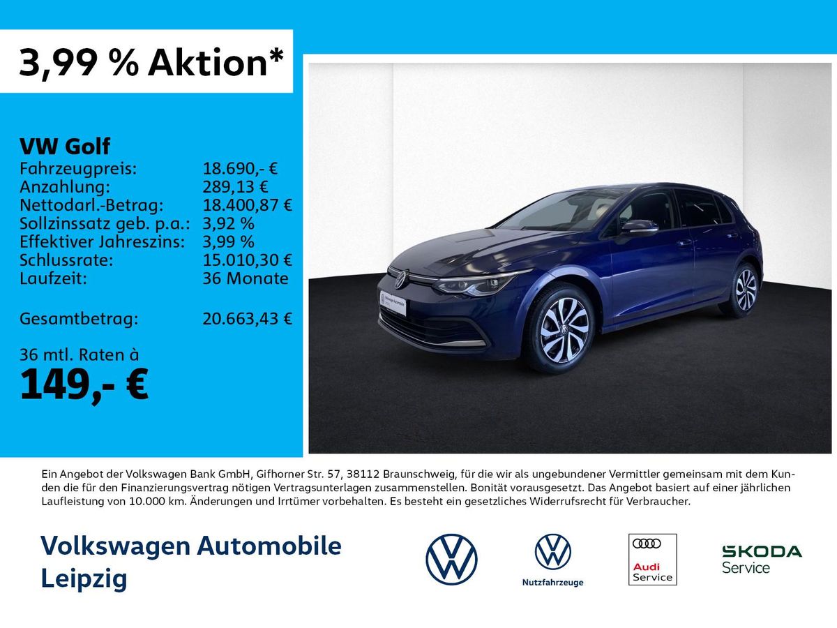 Volkswagen Golf VIII 1.5 TSI Active*Standhzg.*ACC*Navi*HuD* Leasing