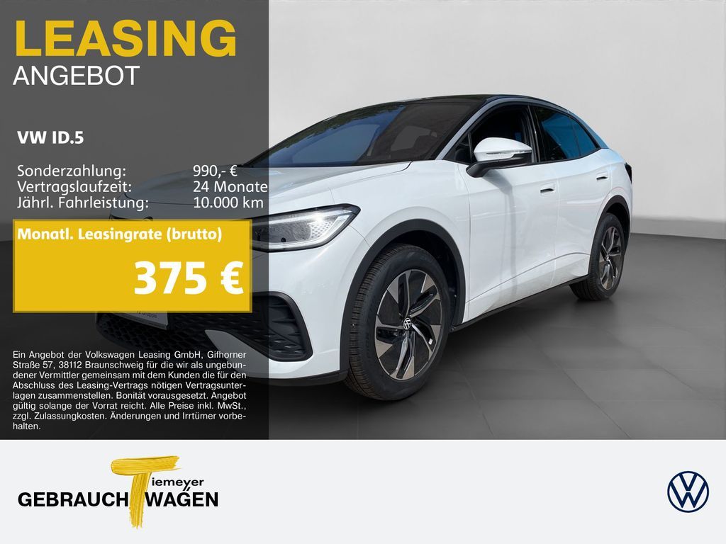 Volkswagen ID.5 PURE LM19 WÄRMEPUMPE NAVI IQ.LIGHT Leasing