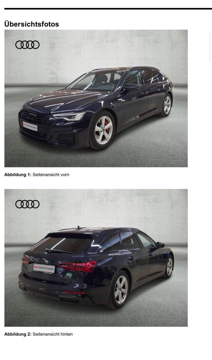 A6 Avant 55 eTFSI quattro S tronic Firmamentblau Leasingübernahme