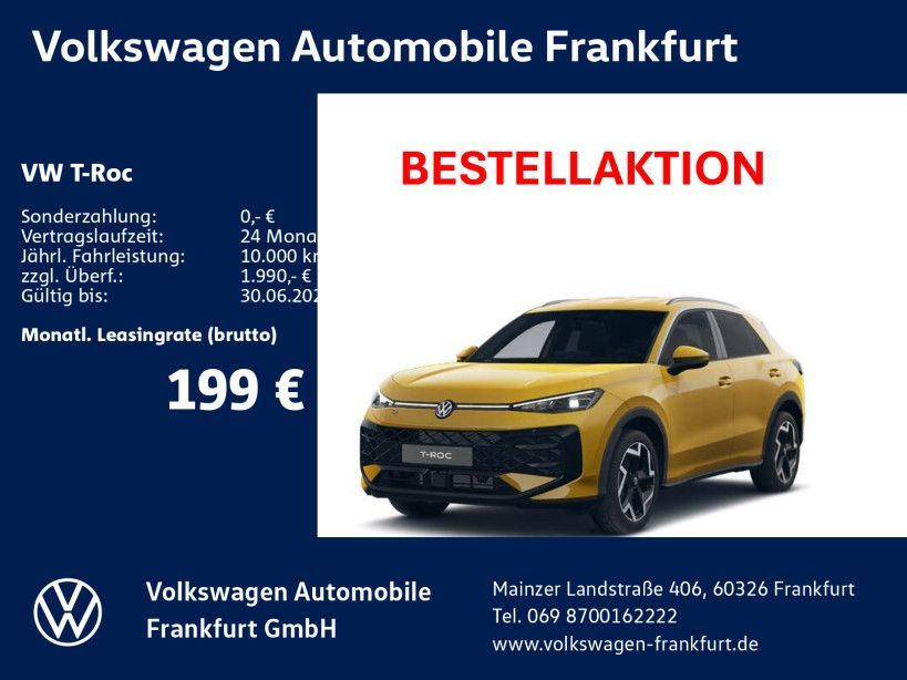 Volkswagen T-Roc R-Line 1.5 l eTSI OPF 110 kW (150 PS) 7-Ga Leasing