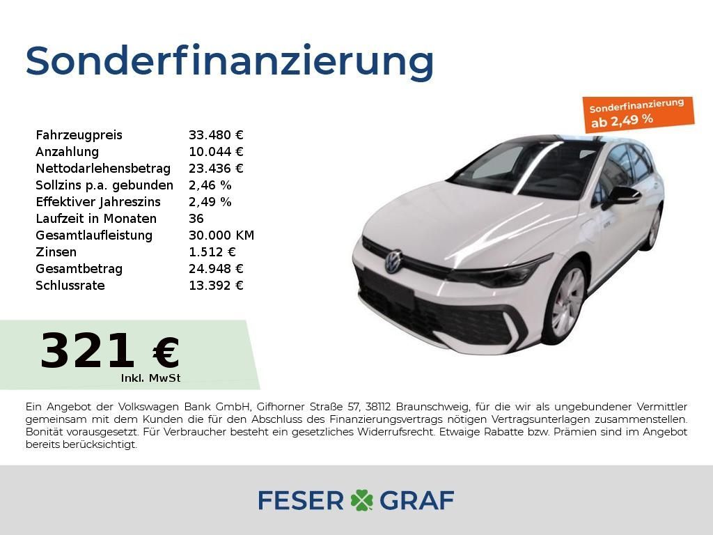 Volkswagen Golf GTE Black Style Matrix HUD RFK SHZ LHZ Navi Leasing