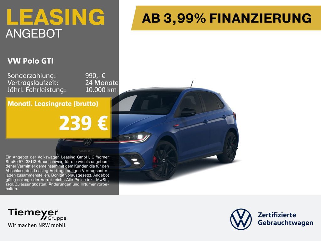 Volkswagen Polo GTI BLACK LM18 ASSIST SOUNDSYS Leasing
