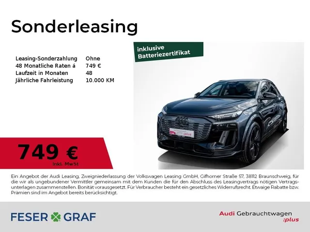 Audi Q6 e-tron 225kW perf. Matrix/HuD/Pano/B&O/Kamera
