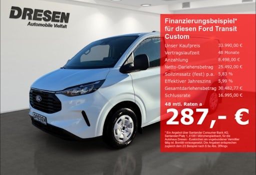 Ford Transit-custom-kastenwagen 2.0 EcoBlue 100kW 320 L1 Trend 4dr Auto kaufen