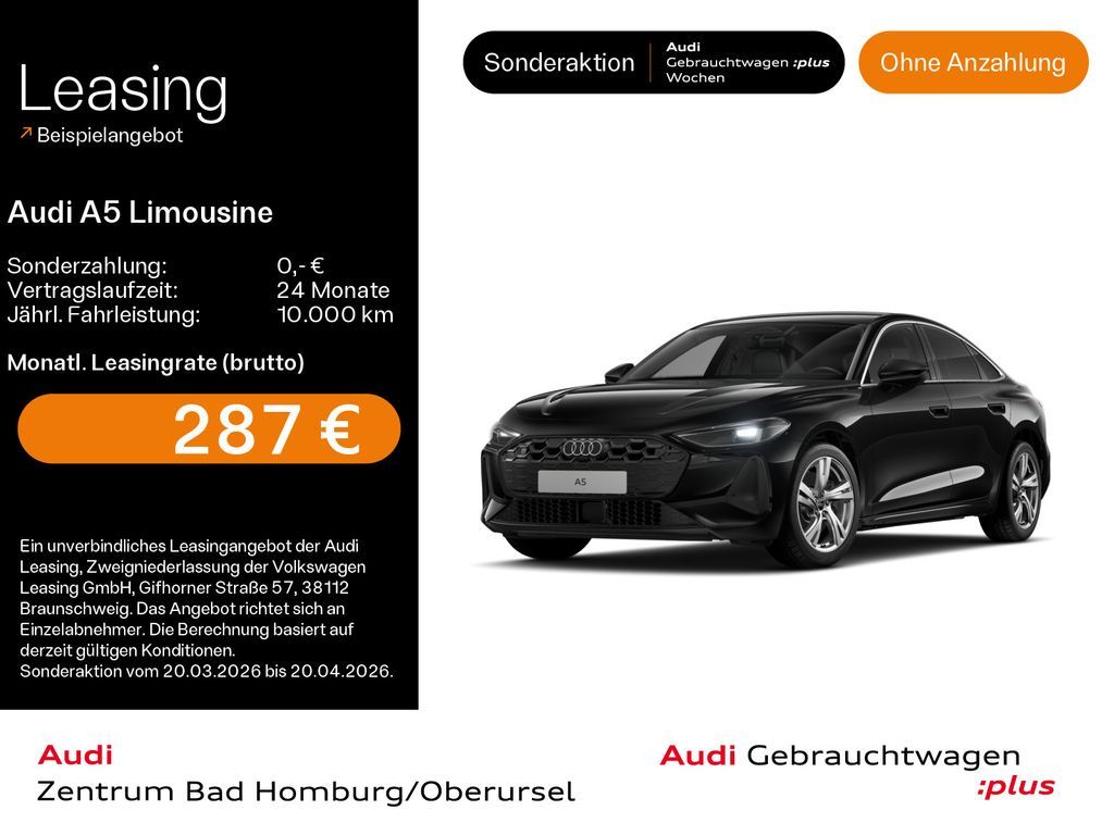 Audi A5 Limousine TDI*Navi*Alu*PDC*Virtual Cockpit*Ka Leasing