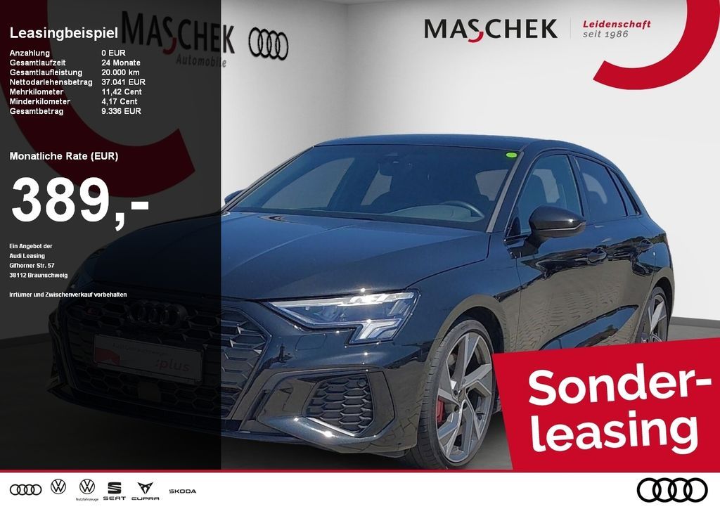 Audi S3 Sportback B&O Pano VC Naviplus Black ACC Pano Leasing