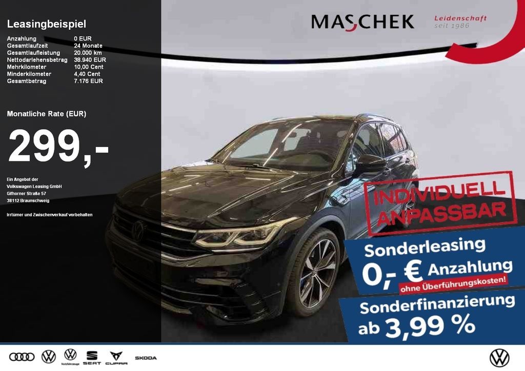 Volkswagen Tiguan R 2.0 TSI AHK Black Area View Frontscheib Leasing