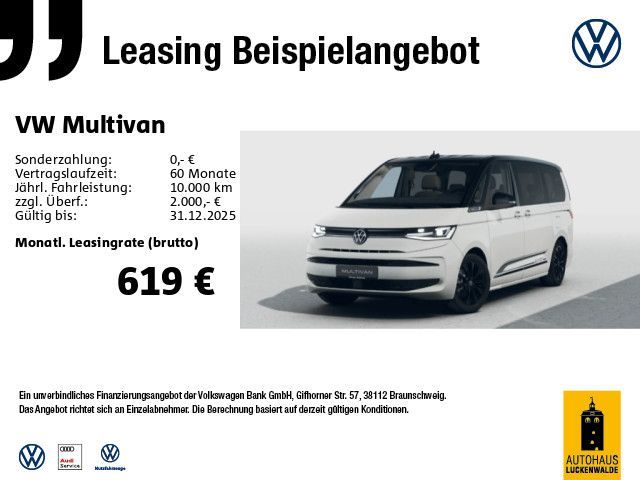 Volkswagen T7 Multivan 2.0 TDI Edition LÜ DSG *AHK*360°* Leasing