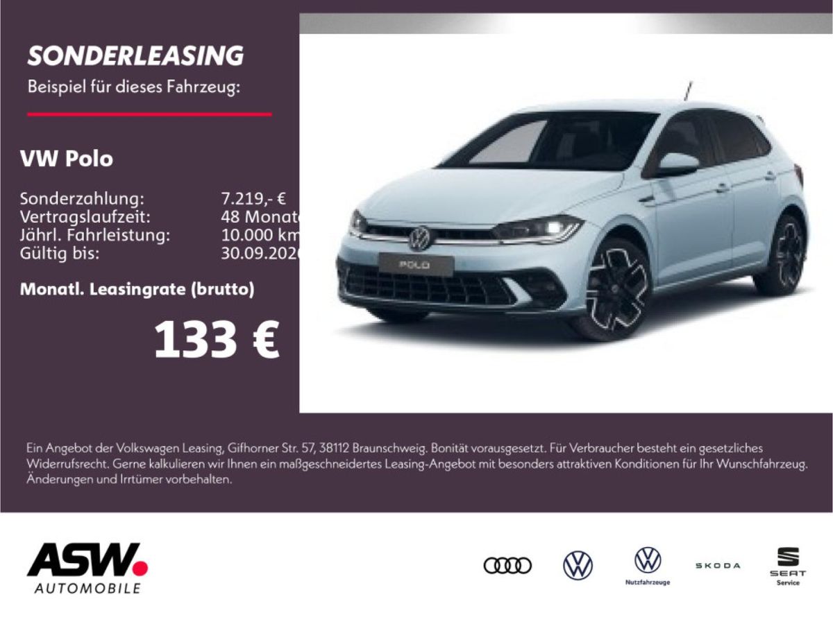 Volkswagen Polo R-Line 1.0 TSI DSG ACC RFK LED SHZ NAVI ‼️Sofort verfügbar‼️ Leasing