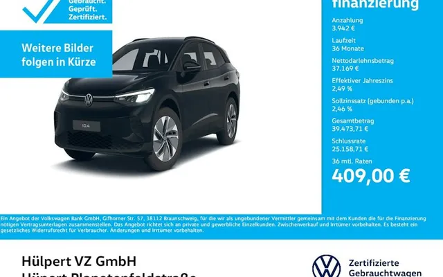 Volkswagen Id4 Pro 77 KWh 210 KW Pro 5dr