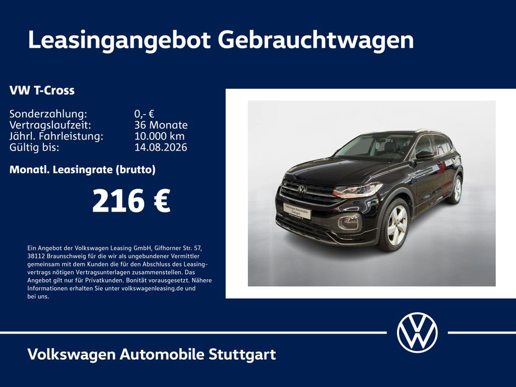Volkswagen T-Cross Style 1.0 TSI DSG Kamera LED Navi SHZ Leasing