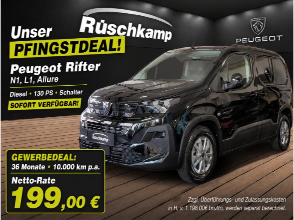 Peugeot Rifter N1 L1 Allure 🔥PFINGSDEAL🔥Sofortverfügbar Leasing