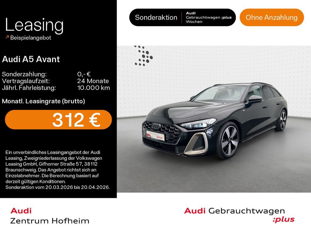 Audi A5 Avant 40 TDI S line edition one S tro*B&O*HUD Leasing