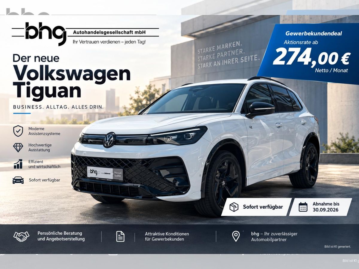 Volkswagen Tiguan R-Line 193 PS ❗️Sofort-Verfügbar❗️Gewerbedeal✨Abschluss bis 30.09.2026❗️ Leasing