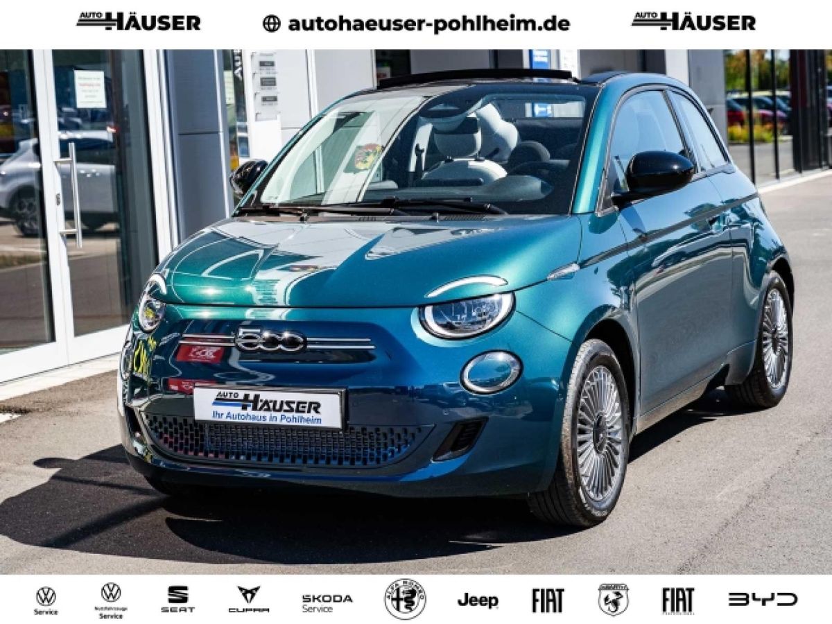 Fiat 500e Cabrio ICON 42 kWh SOFORT KAMERA SITZHZG TEMPOMAT PDC APPLE ANDROID Leasing