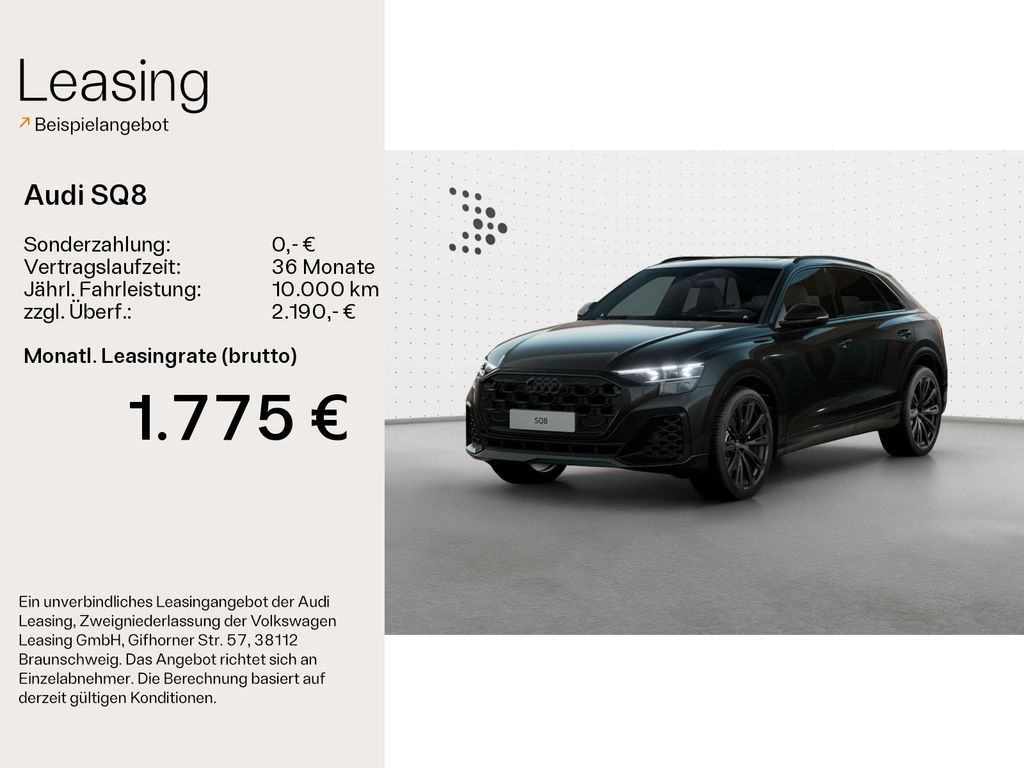 Audi SQ8 SUV TFSI B&O|FWP|PANO|AHK|MATRIX Leasing