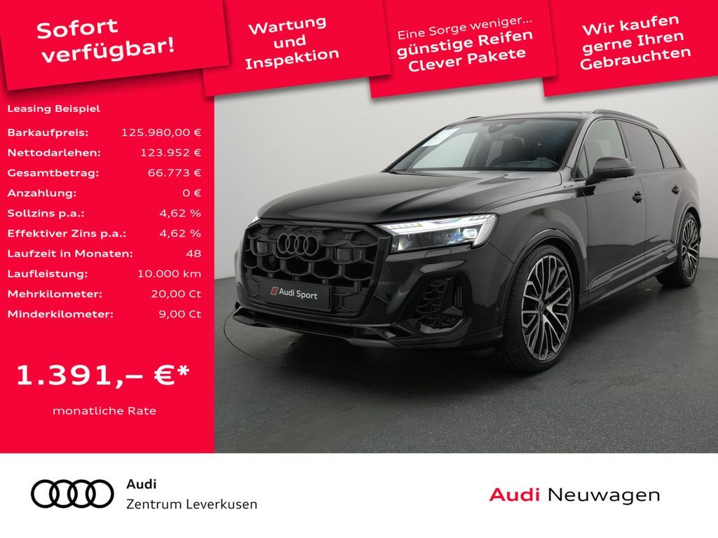 Audi SQ7 LASER PANO STANDHZ 7-SITZE B&O AHK PANO HUD Leasing