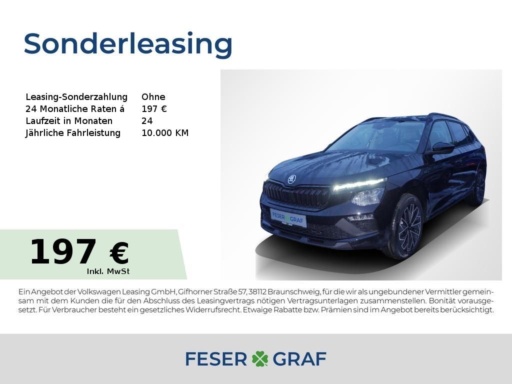 Skoda Kamiq Tour 1,0 TSI DSG - AHK,LED,SHZ,ACC,KAMERA Leasing