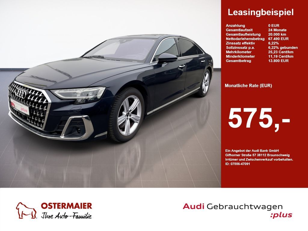 Audi A8 LANG 60 TFSIe 462PS NP:162tEUR! TV.PANO.HuD.L Leasing