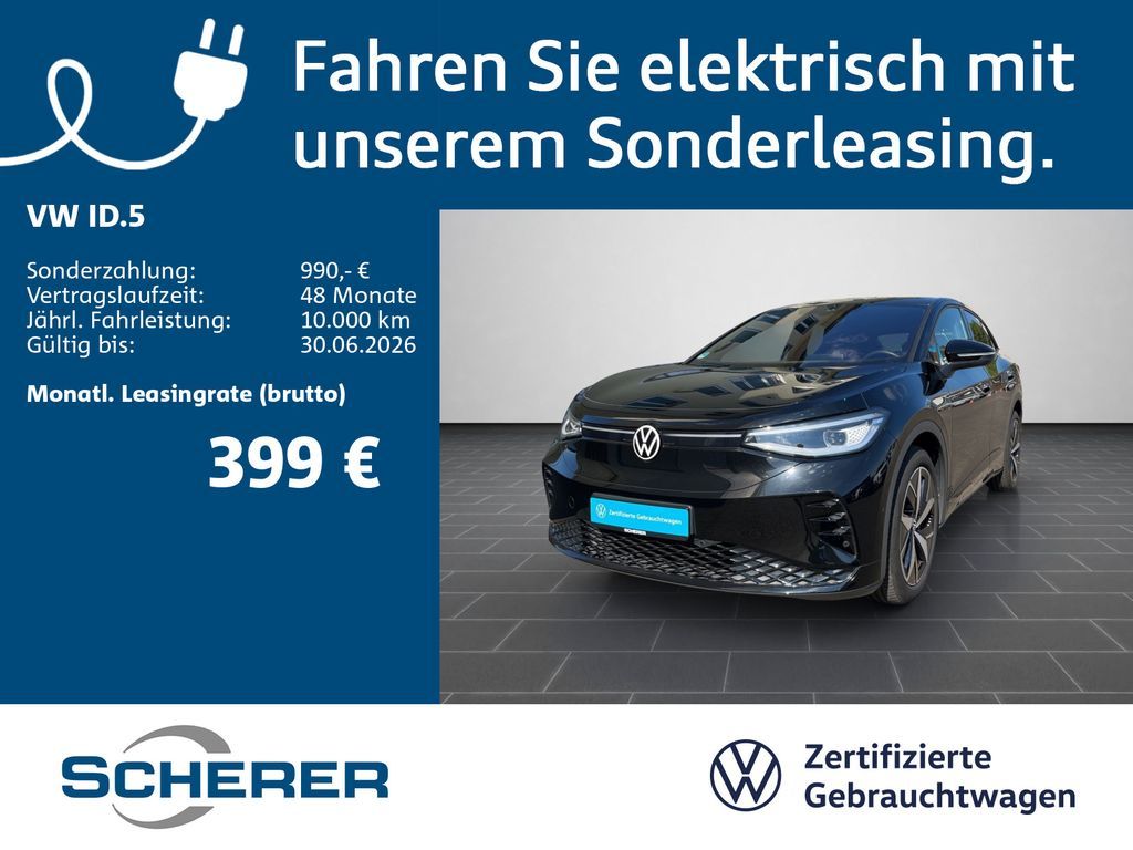 Volkswagen ID.5 GTX 4MOTION IQ.LIGHT NAVI AHK REAR VIEW DCC Leasing