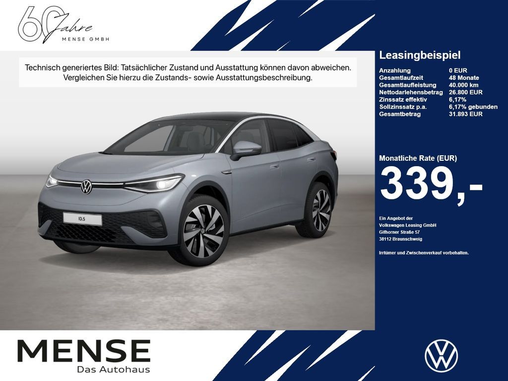 Volkswagen ID.5 Pro IQ.Light Matrix CarPlay AHK ACC LED PDC Leasing