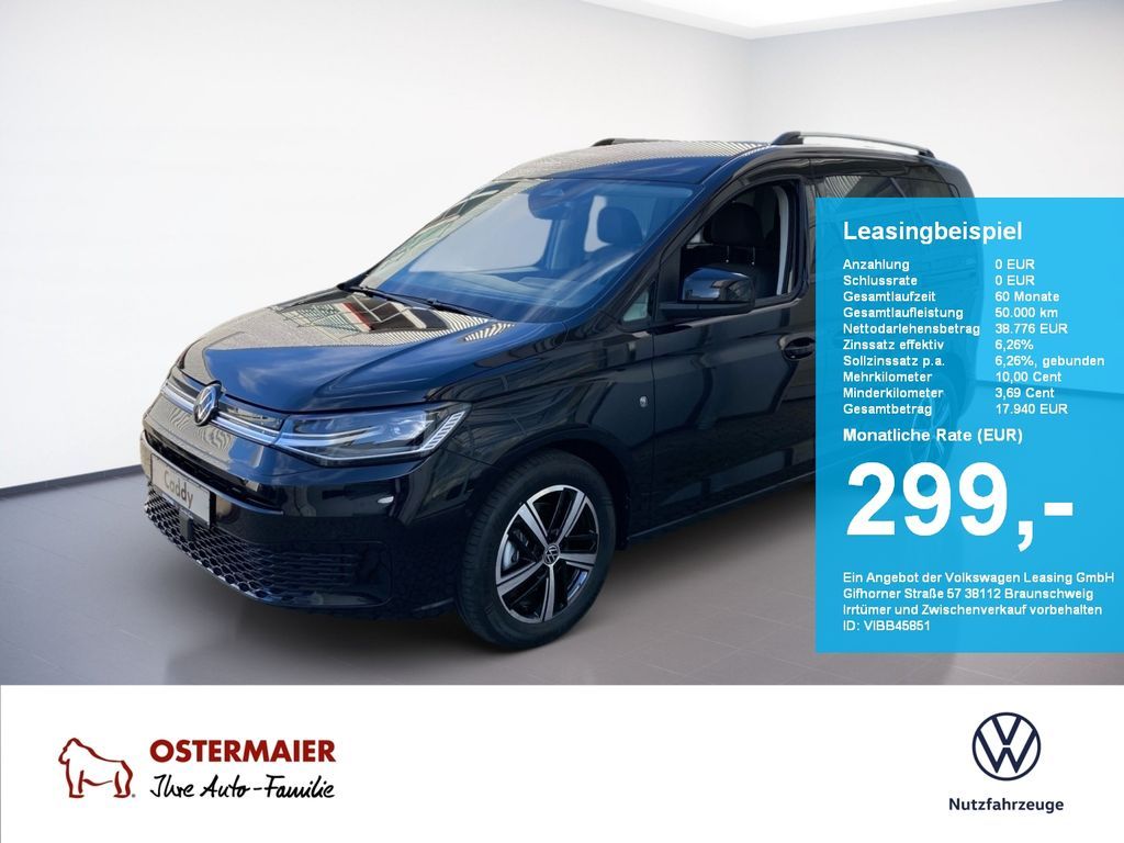 Volkswagen Caddy GOAL 1.5TSI DSG KR AHK,LEDAPP,NAVI,SHZ Leasing