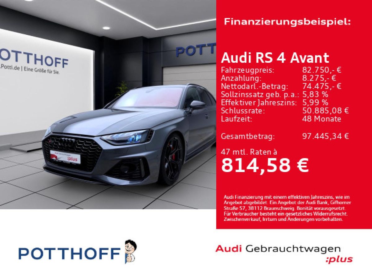 Audi RS4 Avant Q RS Competition Plus PANO AHK MATRIX NAVI B&O HuD Leasing