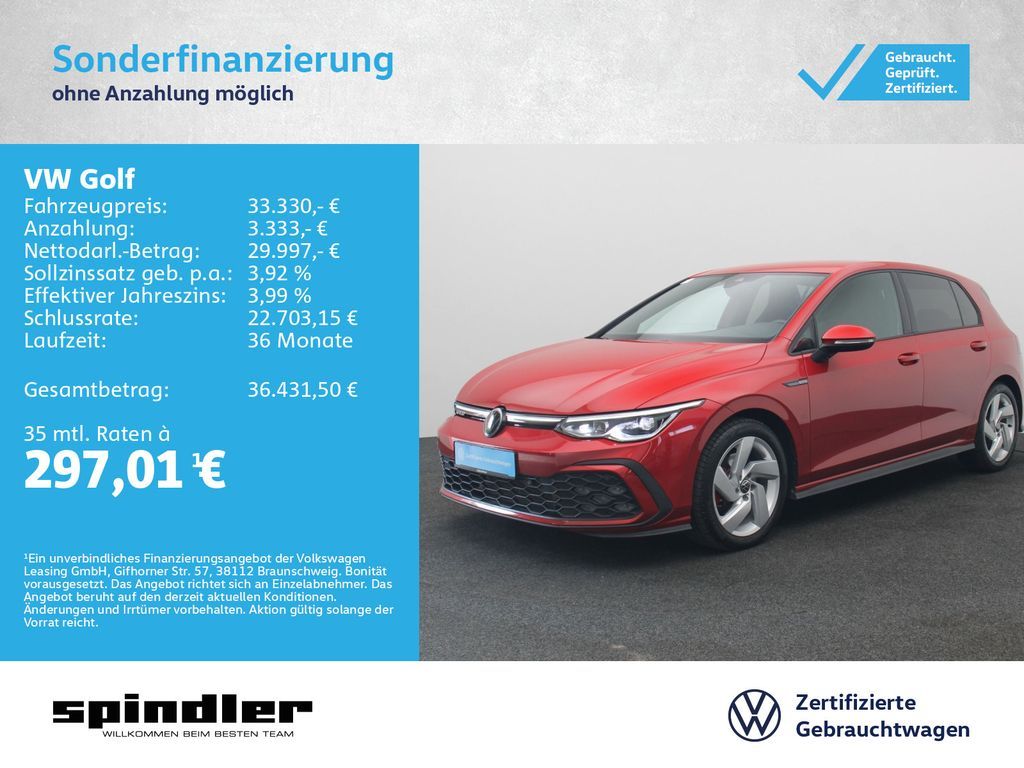 Volkswagen Golf VIII GTD 2.0 TDI DSG / Standh, CarPlay, LED Leasing