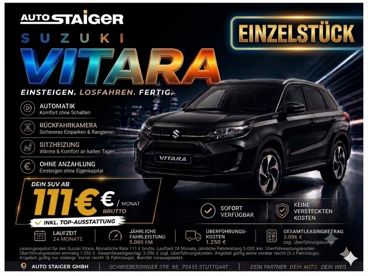 Suzuki Vitara Comfort Automatik🔥Top Ausstattung🔥 Leasing