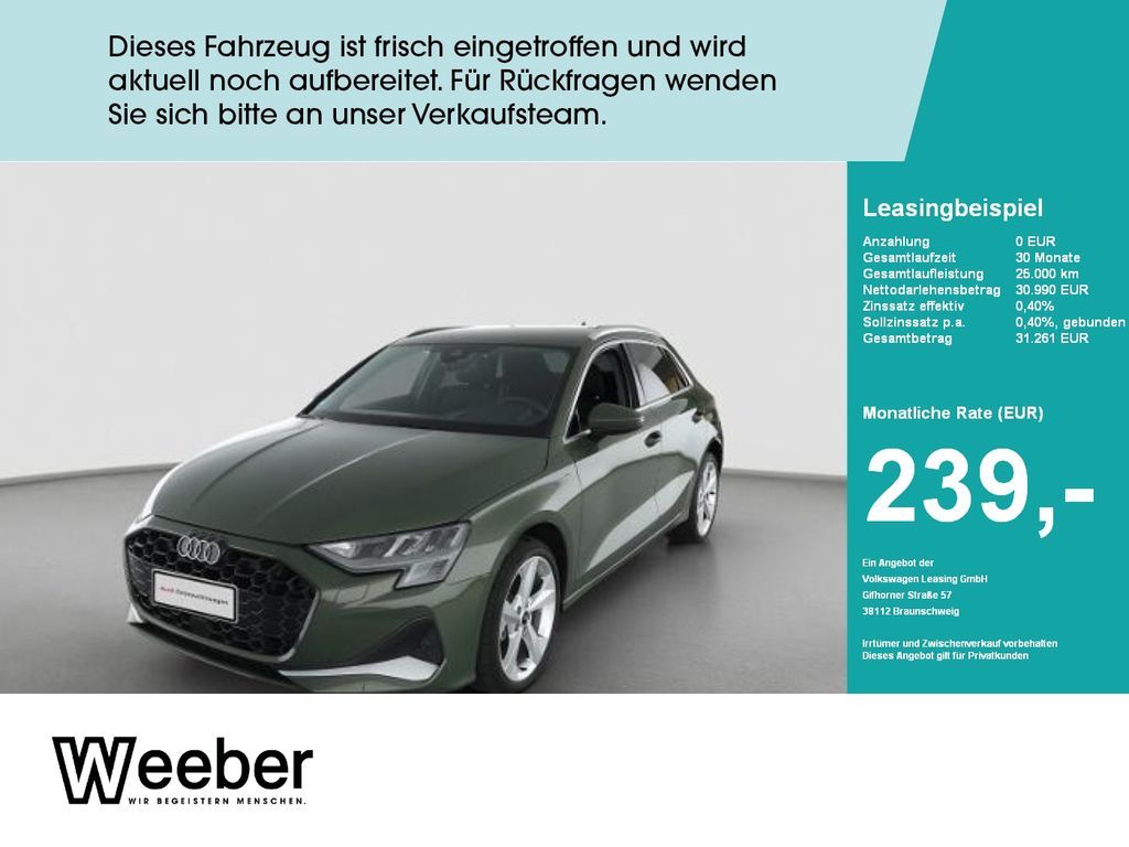 Audi A3 Sportback advanced HUD*NAVI*LED*RFK*LM*5J GAR Leasing