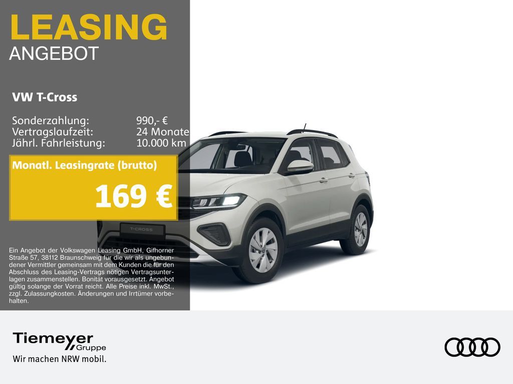 Volkswagen T-Cross 1.0 TSI DSG LIFE NAVI SITZHZG PDC ACC Leasing