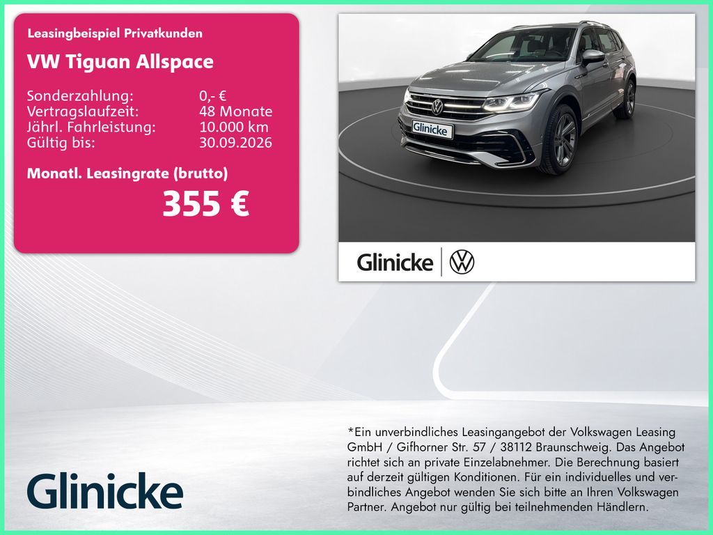 Volkswagen Tiguan Allspace 2.0 TDI 4M R-Line AHK Pano Matri Leasing